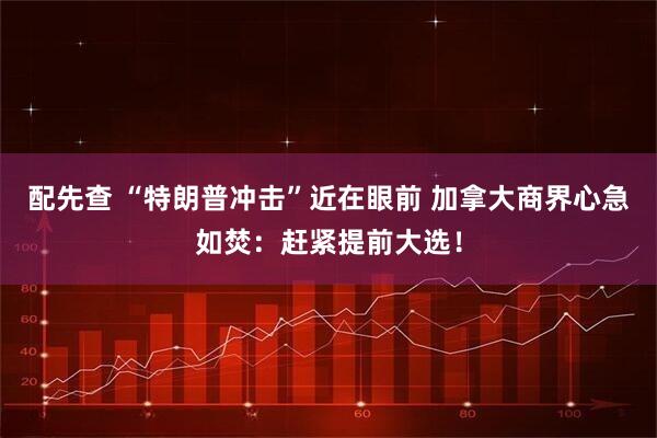 配先查 “特朗普冲击”近在眼前 加拿大商界心急如焚：赶紧提前大选！