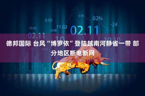 德邦国际 台风“博罗依”登陆越南河静省一带 部分地区断电断网